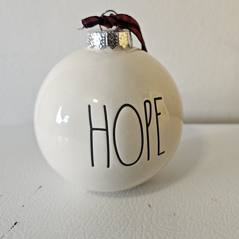 Rae Dunn by Magenta Artisan Collection Ceramic 5" Ornament  HOPE